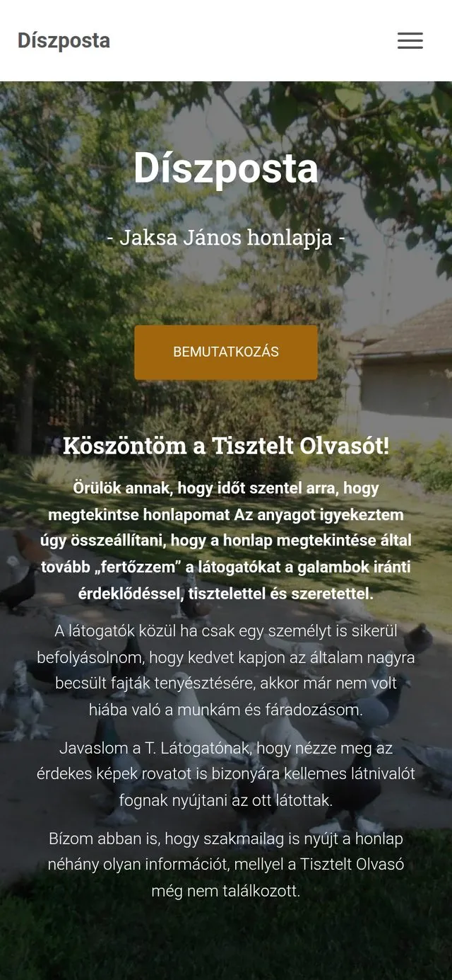 Jaksa János · Díszposta